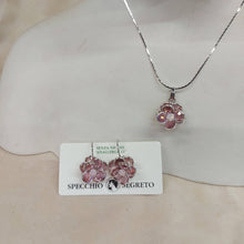 Carica l'immagine nel visualizzatore di Gallery, Parure collana e orecchini Fiore doppio