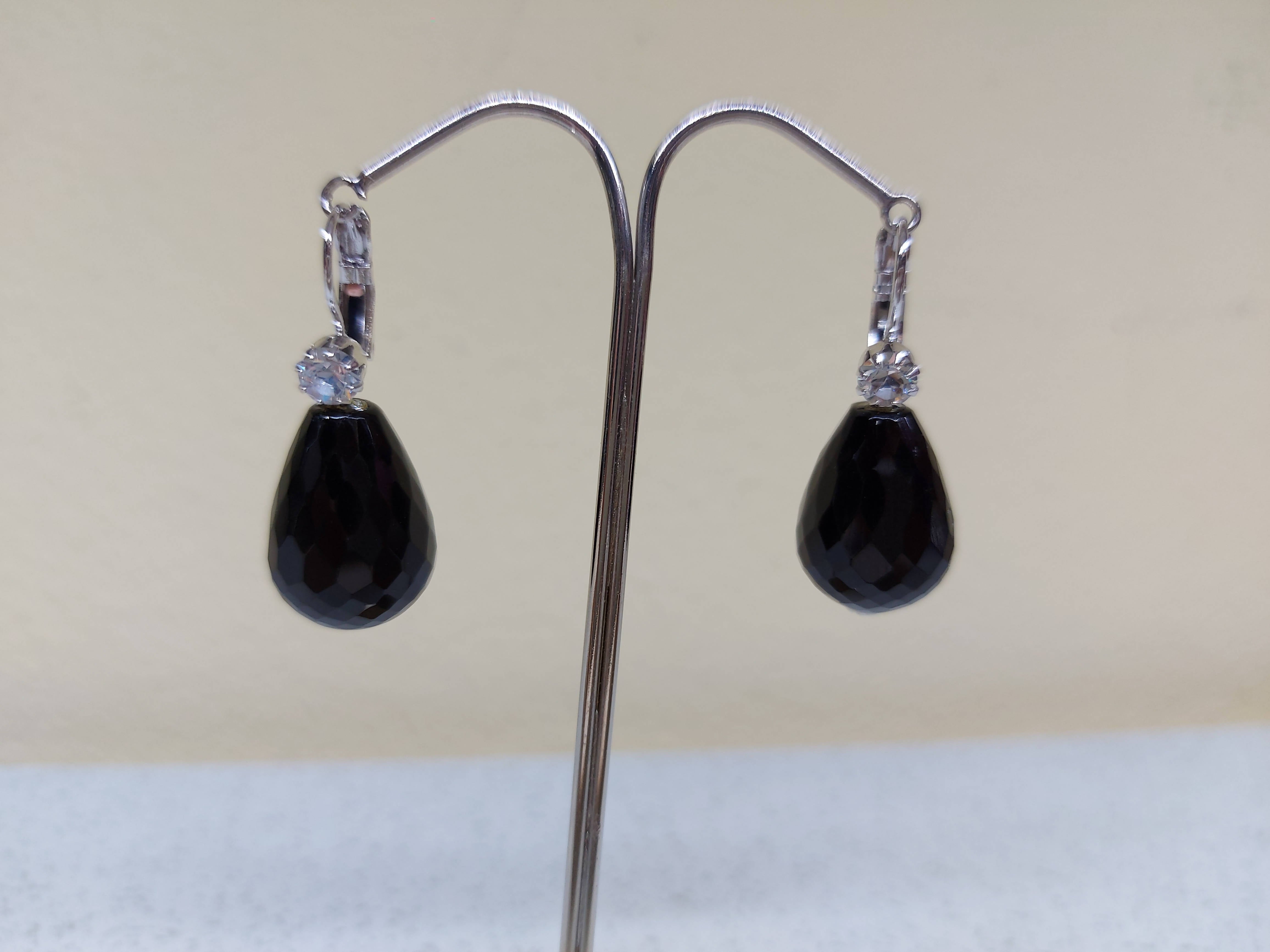 Orecchini Quadrati In Onice Nero - Gioielli Geometrici In Pietra Naturale E Lega, Eleganti Per Donna E Ragazza, Idea Regalo