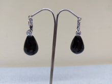 Carica l'immagine nel visualizzatore di Gallery, Orecchini goccia Onice nero