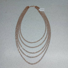 Carica l'immagine nel visualizzatore di Gallery, Collana acciaio Cascata 5 fili