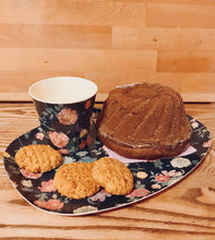 Carica l'immagine nel visualizzatore di Gallery, Piatto Ovale Grande in Melamina motivo Black Rose - ID&M