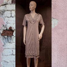 Carica l'immagine nel visualizzatore di Gallery, Vestaglia camicianotte aperta cotone MIMI' JOLIE