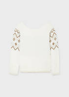 Carica l'immagine nel visualizzatore di Gallery, Maglione jacquard per ragazza