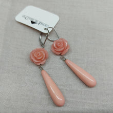 Carica l'immagine nel visualizzatore di Gallery, Orecchini rosa e goccia - ID&M