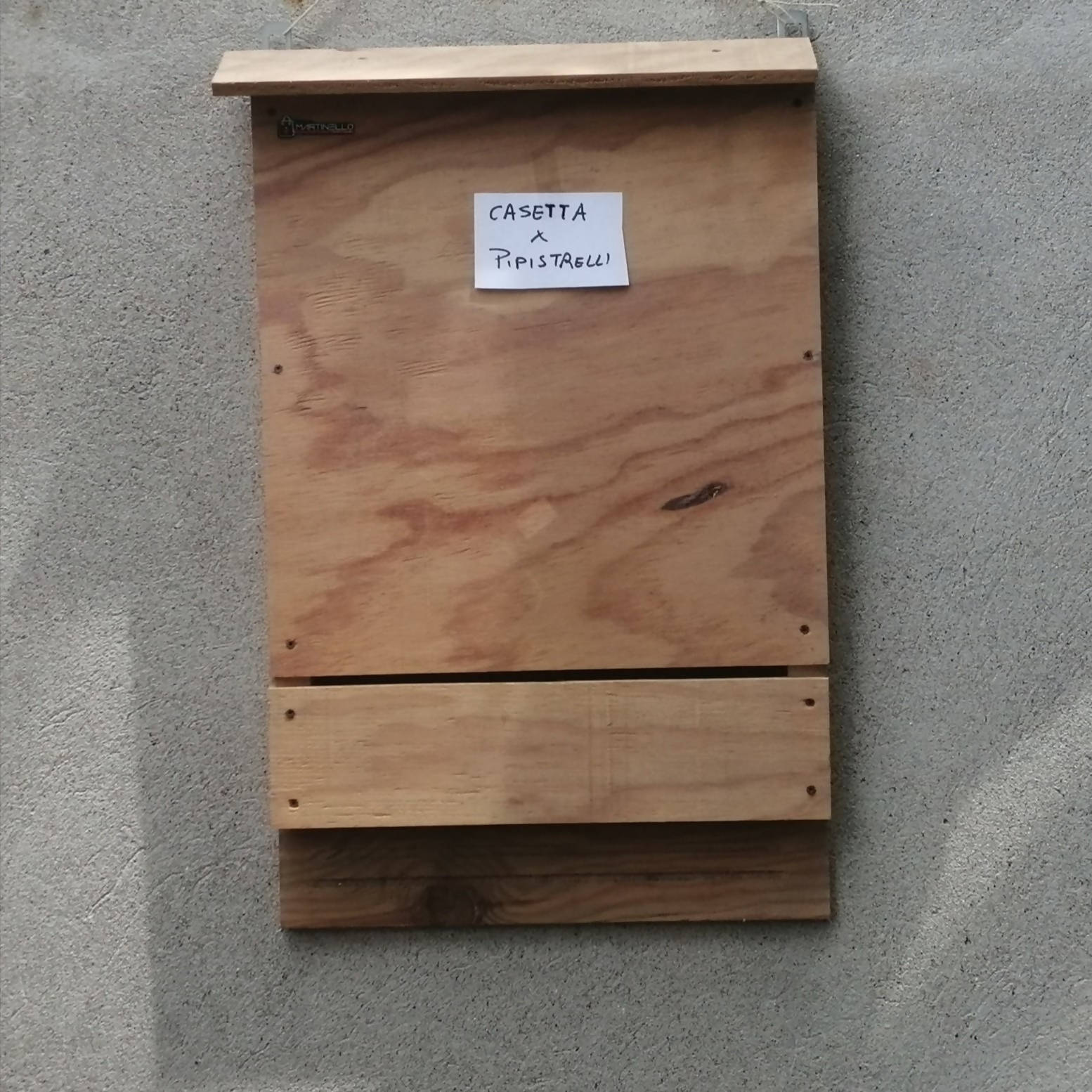 Casetta Per Pipistrelli In Legno Naturale - Rifugio Esterno Per Controllo Zanzare, 24x8.3x9.3cm, Non Trattata - Foto 5