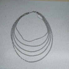 Carica l'immagine nel visualizzatore di Gallery, Collana acciaio Cascata 5 fili