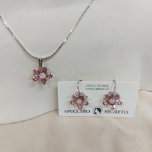 Carica l'immagine nel visualizzatore di Gallery, Parure collana e orecchini Fiore semplice