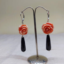 Carica l'immagine nel visualizzatore di Gallery, Orecchini rosa grande e goccia - ID&M