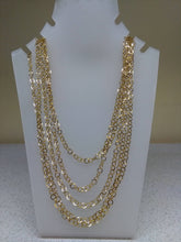 Carica l'immagine nel visualizzatore di Gallery, Collana acciaio Cascata 5 fili