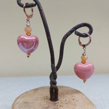 Carica l'immagine nel visualizzatore di Gallery, Orecchini cuore ceramica
