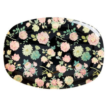 Carica l'immagine nel visualizzatore di Gallery, Piatto Ovale Grande in Melamina motivo Black Rose - ID&M