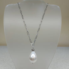 Carica l'immagine nel visualizzatore di Gallery, Collana acciaio Gocciola perla
