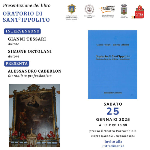 Presentazione del libro "Oratorio di Sant'Ippolito - La storia che fu, tra bellezza e demolizione" - Comune di Ficarolo
