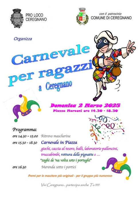 CARNEVALE PER RAGAZZI A CEREGNANO