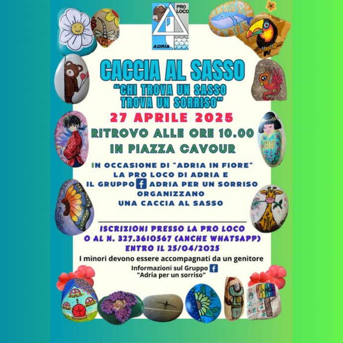 CACCIA AL SASSO - "Chi trova un sasso trova un sorriso" -  Adria
