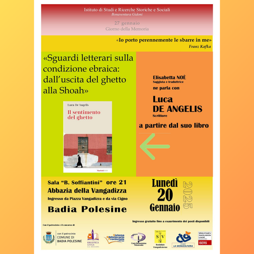 GIORNATA DELLA MEMORIA - "Sguardi letterari sulla condizione ebraica: dall'uscita del ghetto alla Shoah" - Comune di Badia Polesine