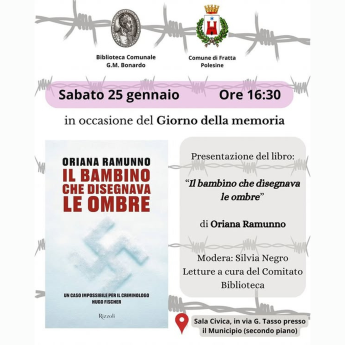Presentazione del libro "Il bambino che disegnava le ombre" di Oriana Ramunno - Comune di Fratta Polesine