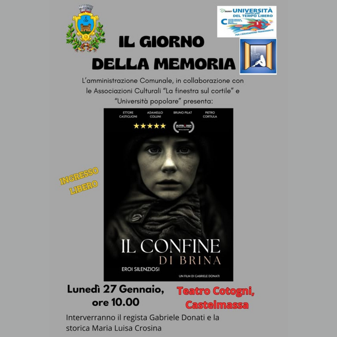 GIORNO DELLA MEMORIA - Proiezione del docufilm "IL CONFINE DI BRINA" - Comune di Castelmassa