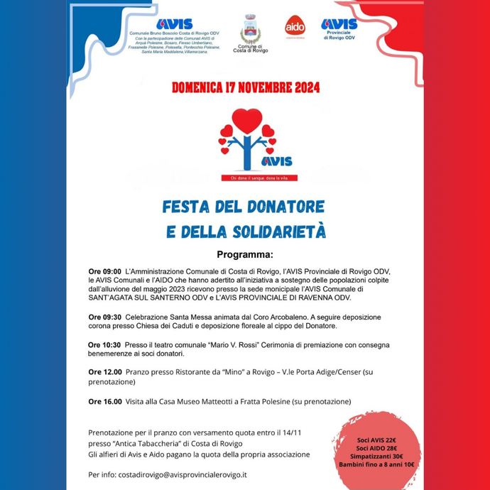 Festa del Donatore e della Solidarietà - Costa di Rovigo