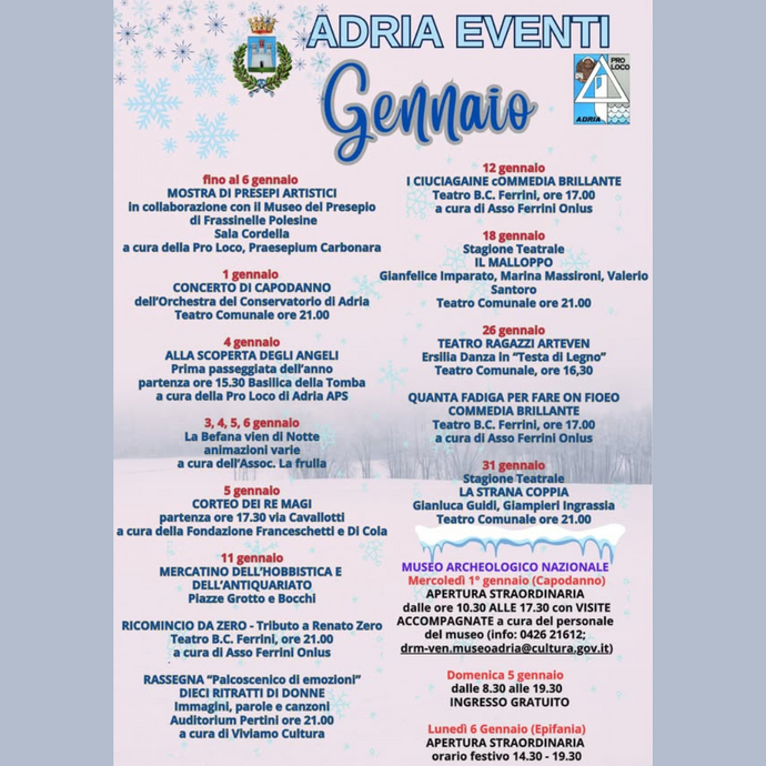 Eventi di gennaio - Comune di Adria