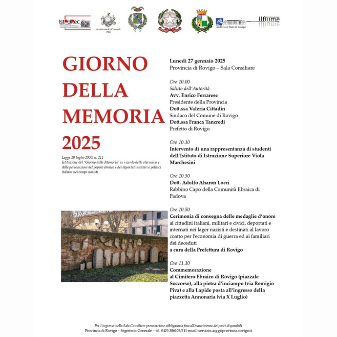 GIORNO DELLA MEMORIA 2025 - Comune di Rovigo