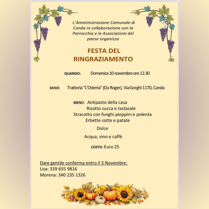 Festa del Ringraziamento - Canda (RO)