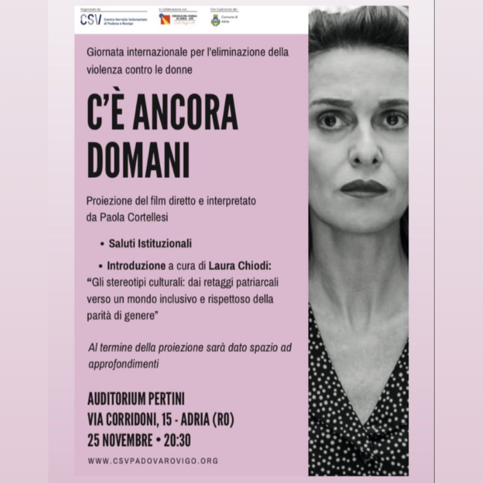 Proiezione del film “C'è ancora domani”