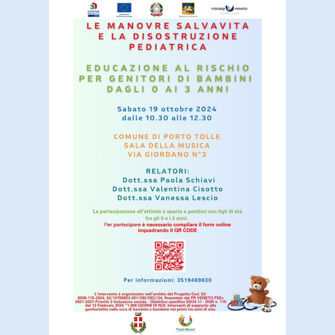 Manovre salvavita e disostruzione pediatrica - Porto Tolle