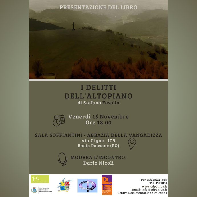 Presentazione del libro 'I delitti dell'Altopiano'