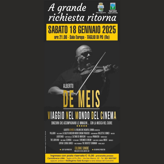 ALBERTO DE MEIS - Viaggio nel mondo del cinema - Comune Taglio di Po