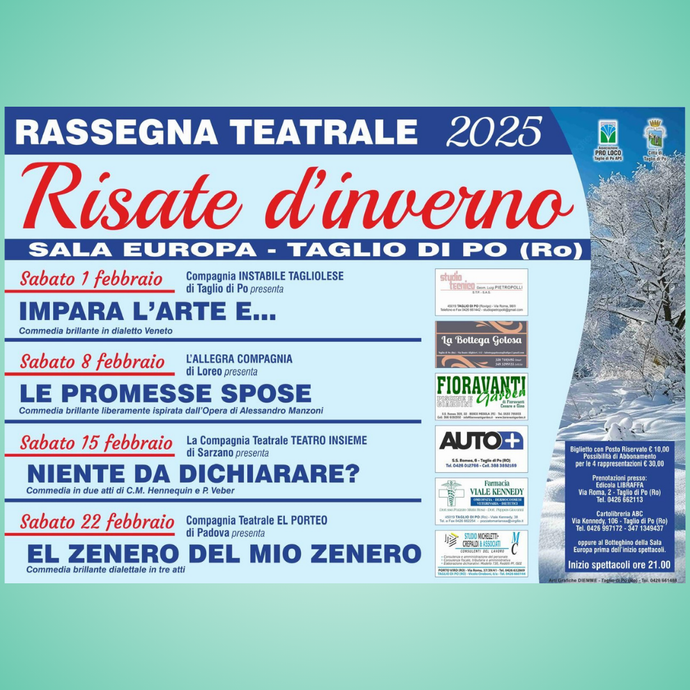 Risate d'Inverno - Rassegna Teatrale 2025 - Comune Taglio di Po