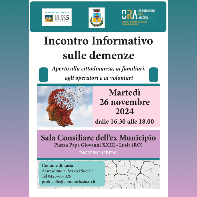 Incontro Informativo sulle demenze a Lusia