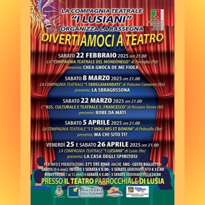 Rassegna "DIVERTIAMOCI A TEATRO" - Comune di Lusia