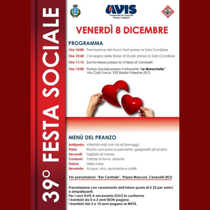 39° Festa Sociale - AVIS