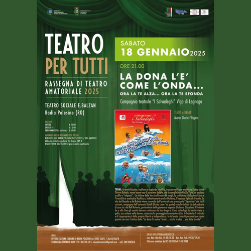 “TEATRO PER TUTTI” - rassegna di teatro amatoriale 2025 - Comune di Badia Polesine