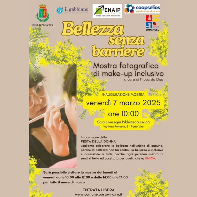 "BELLEZZA SENZA BARRIERE "- Mostra fotografica di make-up inclusivo - Comune di Porto Viro