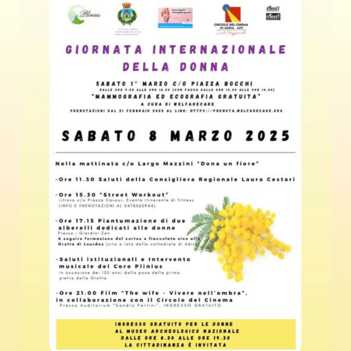 🌸 Giornata Internazionale della Donna 🌸 - Comune di Adria