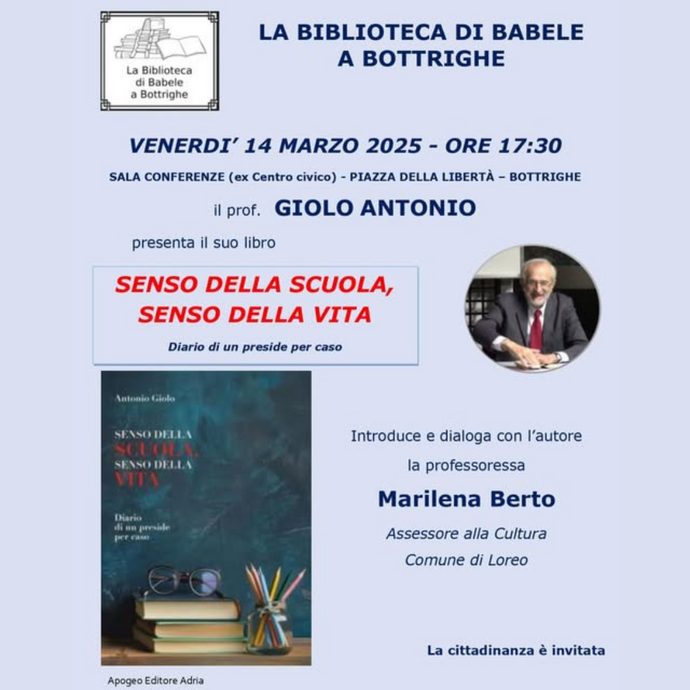 “SENSO DELLA SCUOLA, SENSO DELLA VITA” - Diario di un preside per caso - Comune di Adria