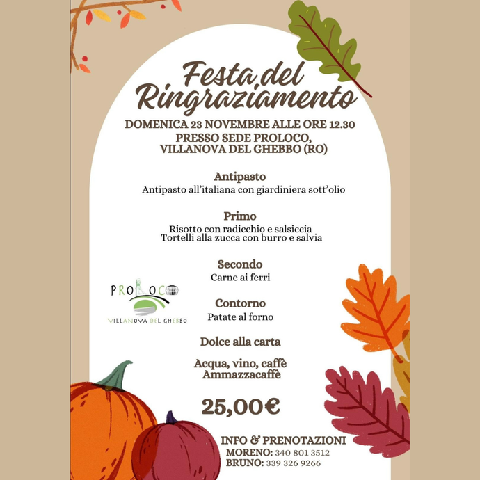 Festa del Ringraziamento - Villanova del Ghebbo