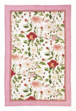 Canovaccio in Lino motivo Traditional Rose - ID&M