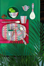 Carica l&#39;immagine nel visualizzatore di Gallery, Piatto Piccolo in Melamina motivo Summer Stripes - ID&amp;M
