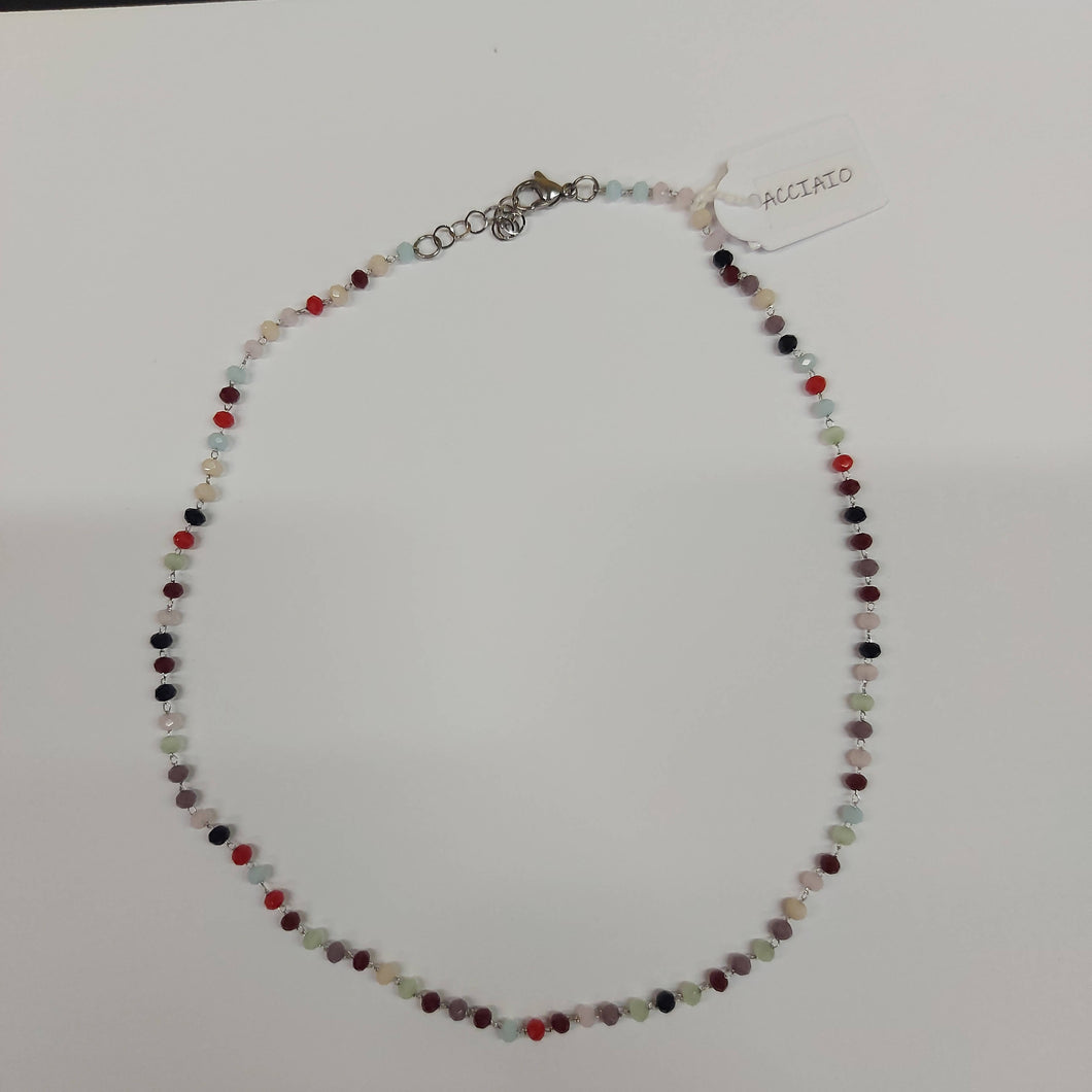 Collana rosario stretto Multicolor