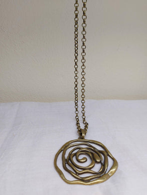 Collana lunga medaglione ottonato - ID&M